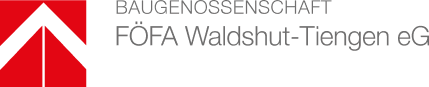 FÖFA Logo – Baugenossenschaft FÖFA Waldshut-Tiengen eG mit Hausdach-Icon und Schriftzug